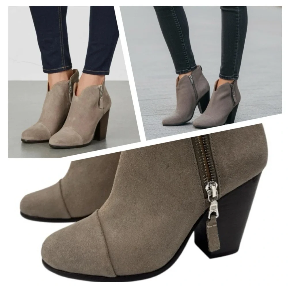 Rag & Bone Boots Double Zip Ankle Booties Heel Shoes 35 US 5)MARGOT